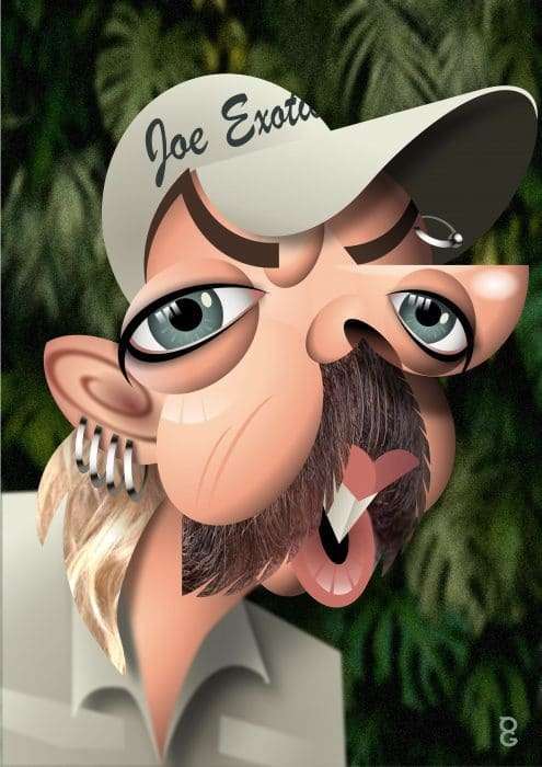 Joe Exotic Tiger King Spot On Caricatures